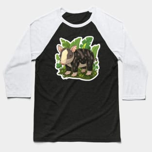 Cute Mountain Tapir Illustration - Adorable Animal Art Baseball T-Shirt